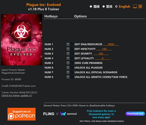Plague Inc: Evolved Cheats & Trainers for PC .